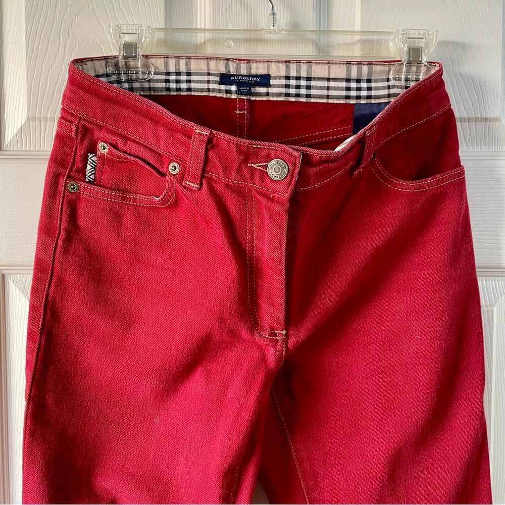 BURBERRY LONDON Womens Red Jeans US 6